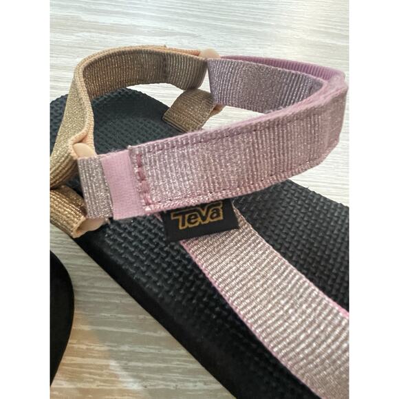 TEVA Girls Kids Midform Universal Metallic Sandals Shoe Size 5 Pink Multi Reef - Picture 7 of 8